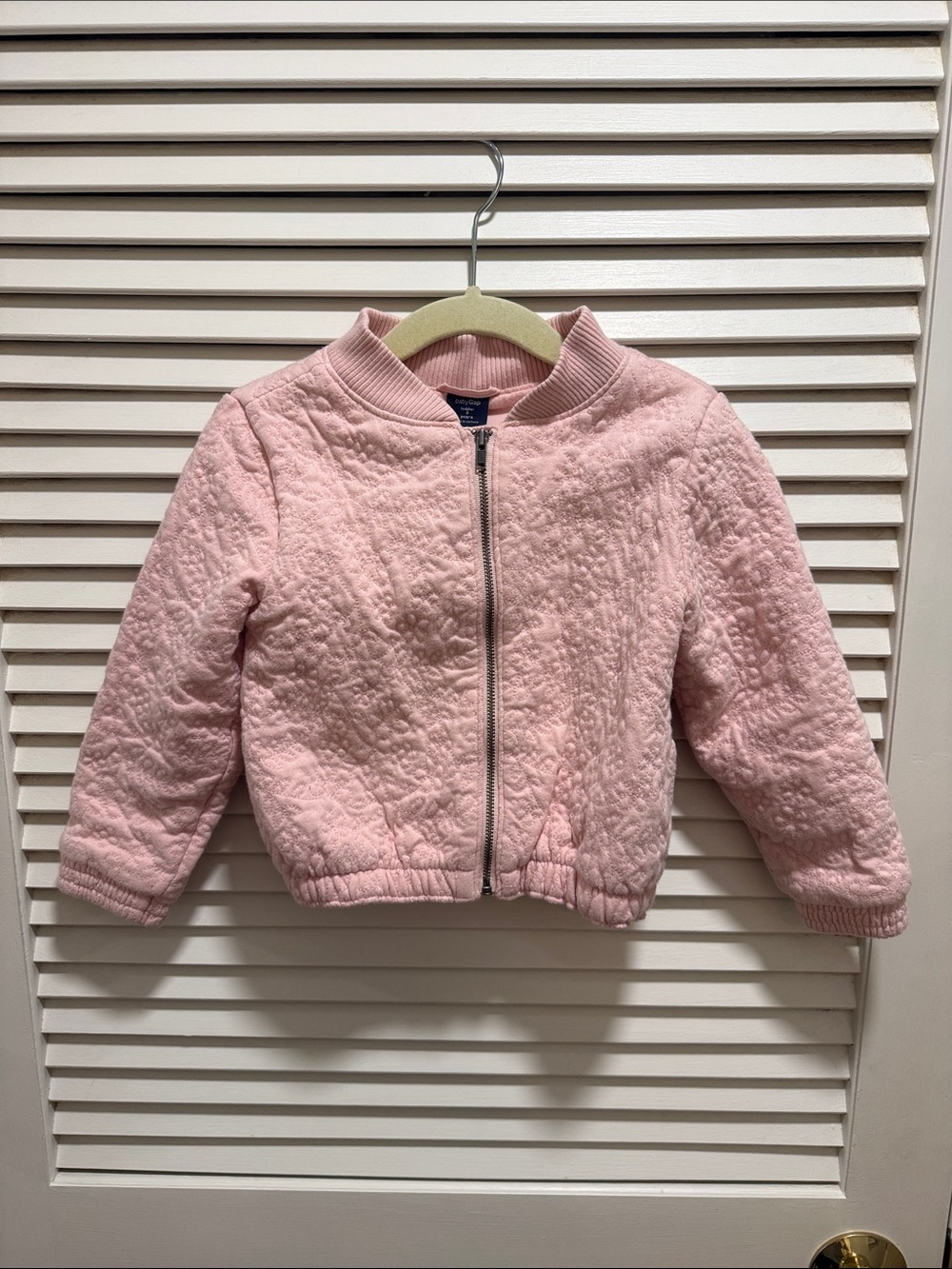 GAP Quilted Light Pink Bomber Jacket for Kids